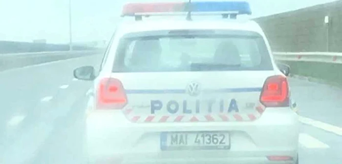 Maşina de Poliţie în urmărirea căreia a plecat şoferul supărat că a fost jignit FOTO Daniel Duca