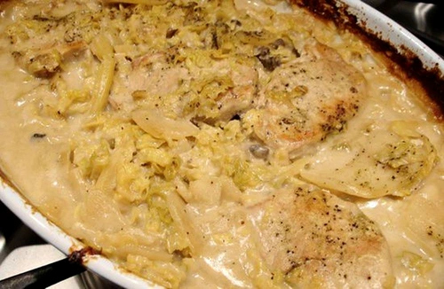 Muschiulet de porc cu smantana si vin alb jpeg