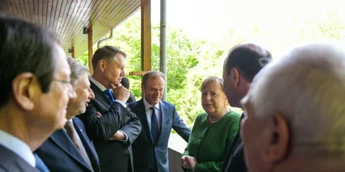 donald tusk klaus iohannis si angela merkel la summitul de la sibiu foto presidency.ro