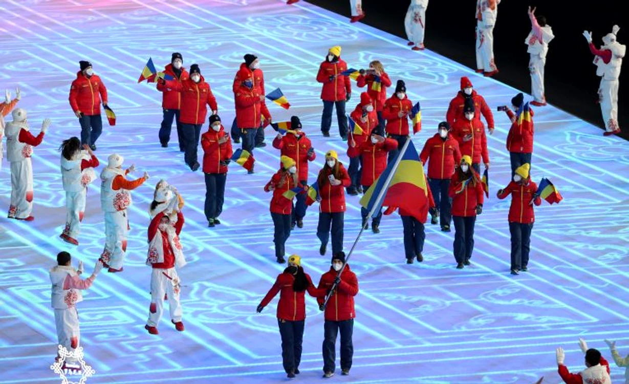 Delegația României, la ceremonia de deschidere a JO de la Beijing 2022 (FOTO: EPA)