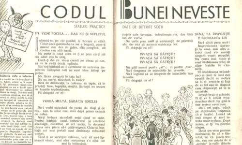 Cum erau sfătuite româncele să şi ţină bărbaţii fericiţi în „Codul bunei neveste”, din 1934: „Să nu mergi în târlici! Nu i înjura rudele, ale tale nu sunt mai bune“ jpeg