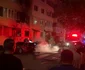 masină incendiată cu un cocktail Molotov Foto: Pompierii Codlea/Facebook