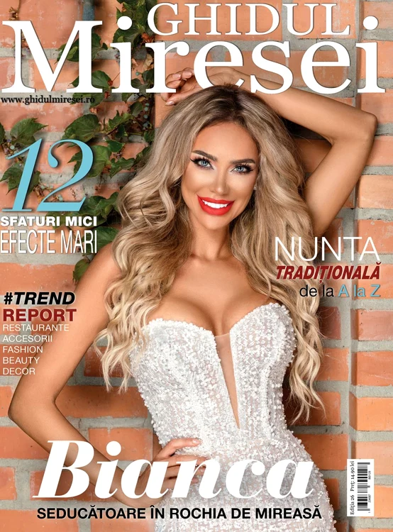 Bianca Drăguşanu, pe coperta "Ghidul Miresei"