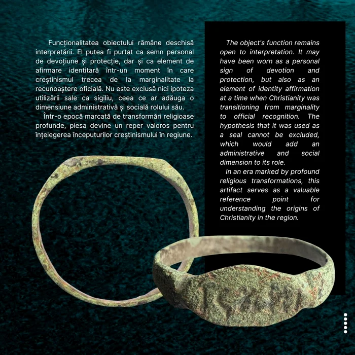 Mărturii creștine din Dobrogea antică: Inelul din bronz cu inscripția „Isus Hristos Biruitorul”, exponatul lunii aprilie 2026 la Muzeul de Istorie Națională și Arheologie Constanța