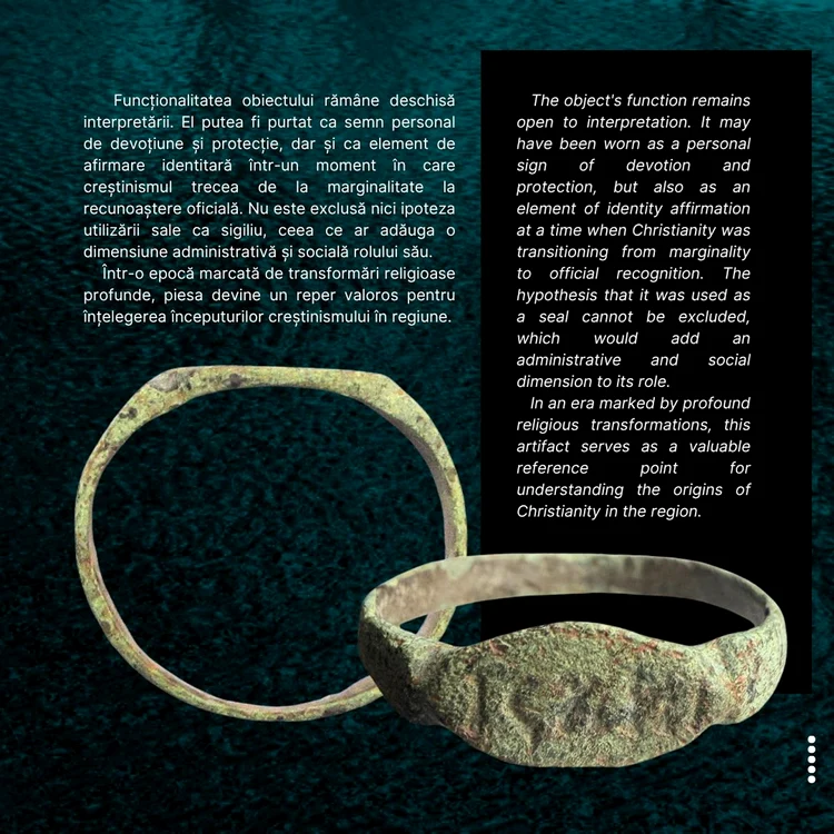 Mărturii creștine din Dobrogea antică: Inelul din bronz cu inscripția „Isus Hristos Biruitorul”, exponatul lunii aprilie 2026 la  Muzeul de Istorie Națională și Arheologie Constanța
