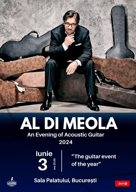 Al Di Meola va concerta pe 3 iunie la Sala Palatului