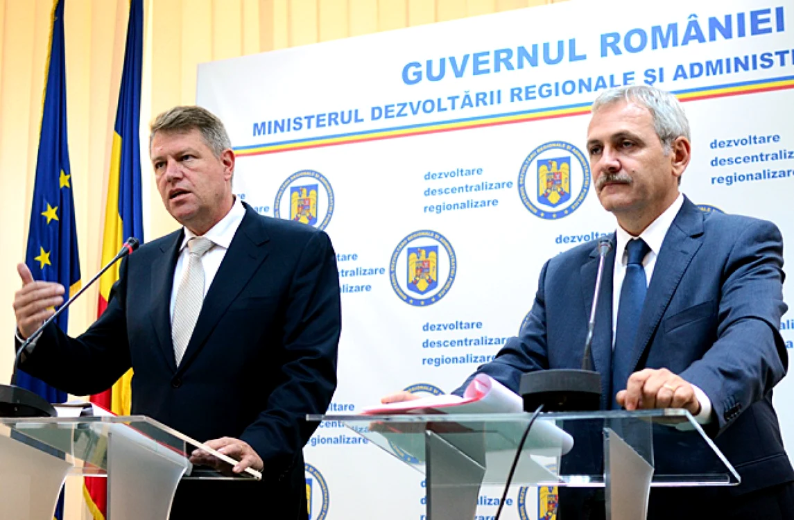 Primarul Sibiului, Klaus Iohannis, alături de Liviu Dragnea FOTO Cosmin iftode