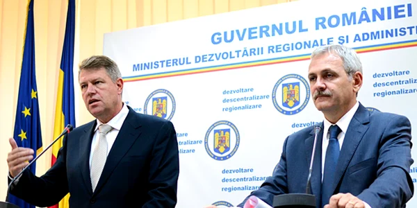 Liviu Dragnea şi Klaus Iohannis FOTO Cosmin Iftode