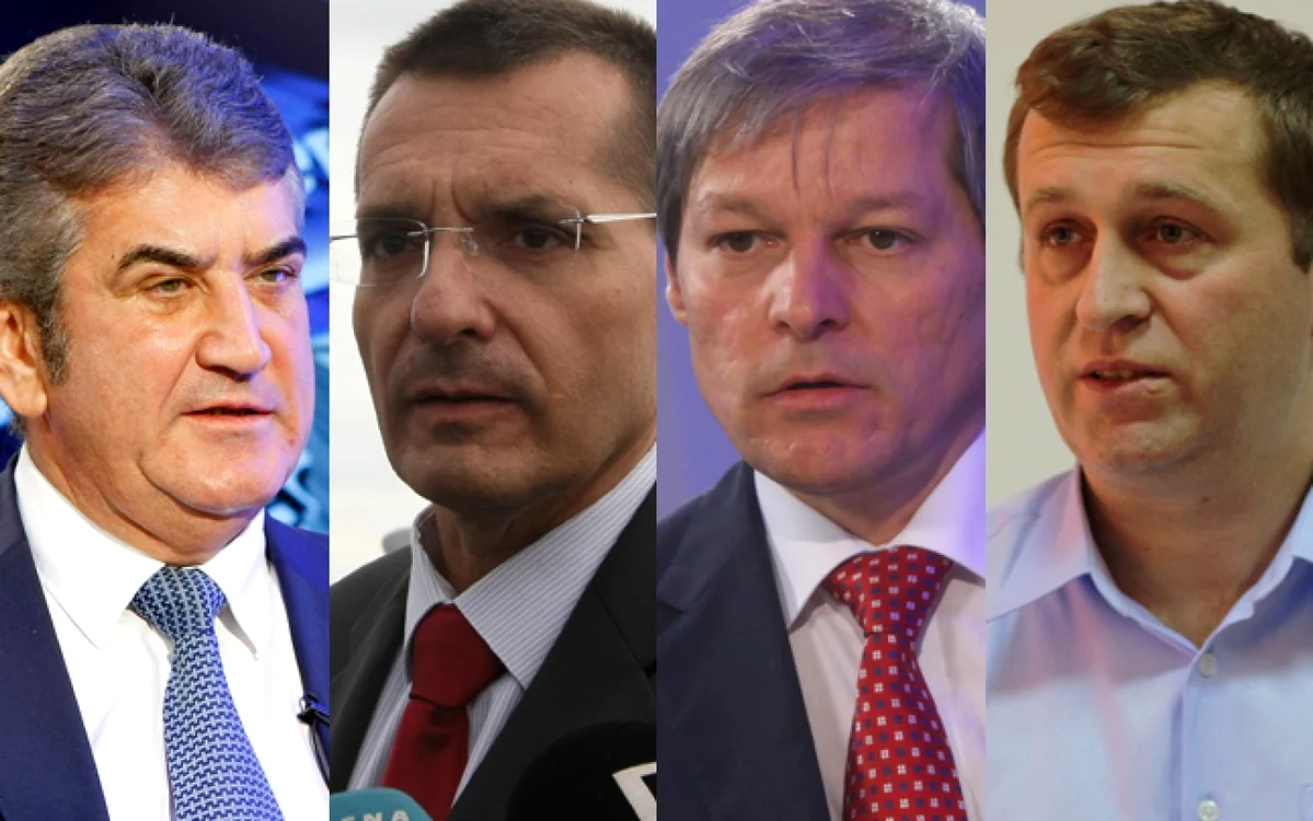 Gabriel Oprea, Petre Tobă (ministrul de Interne), Dacian Cioloş şi Radu Gavriş (şeful Serviciului Omoruri din Poliţia Capitalei) FOTO Adevărul