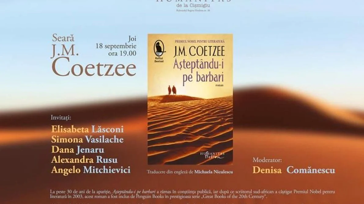 Lansare de carte: „Aşteptându i pe barbari”, de J M  Coetzee jpeg