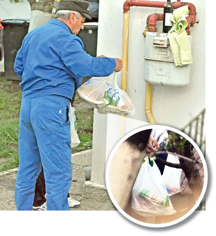 În pachetele date de pomană se afla şi bere