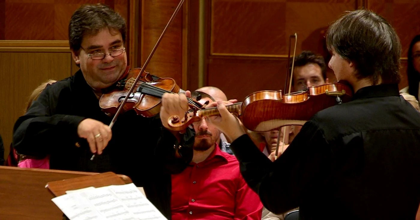 Gabriel Croitoru şi Liviu Prunaru în concert FOTO Radio România Cultural/ Virgil Oprina
