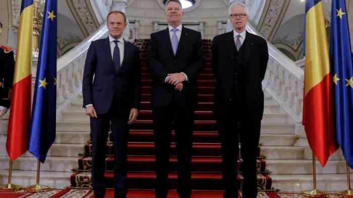 Klaus Iohannis, Doland Tusk şi Nikolaus Von Liechtenstein FOTO Inquam Photos / George Călin