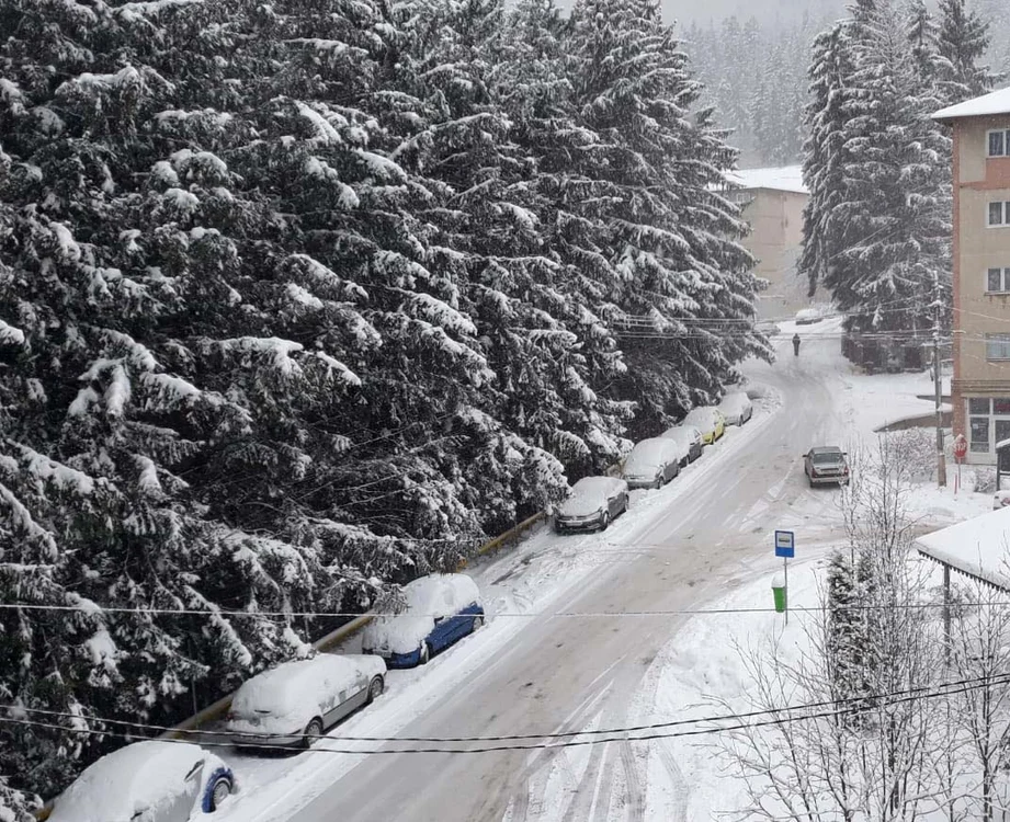La Sinaia, imaginile de ieri erau parcă desprinse din basme