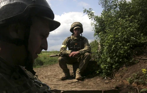 Razboi Rusia Ucraina satul Zaytseve din regiunea Donetk distrugeri soldati ucrainieni 29  30 mai 2022 FOTO EPA-EFE