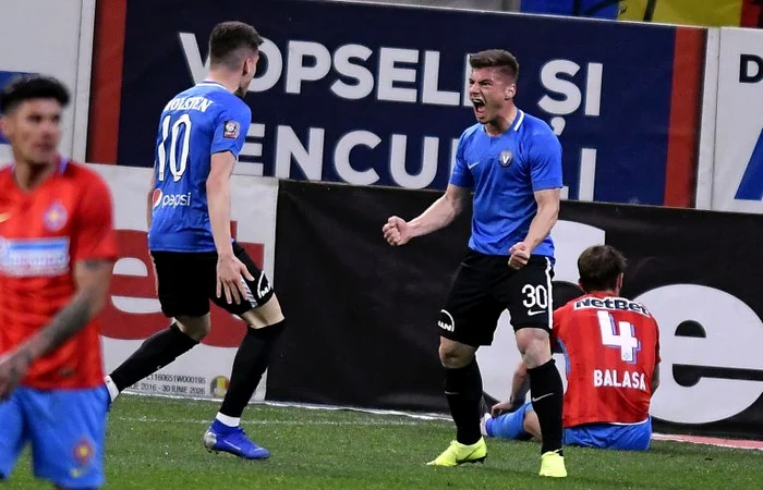 Andreas Calcan a marcat primul gol pentru Viitorul contra celor de la FCSBFOTO: Sportpictures.eu