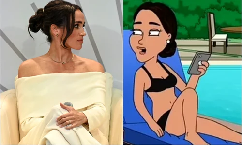 Meghan Markle vs Family Guy Getty Images, captura jpg