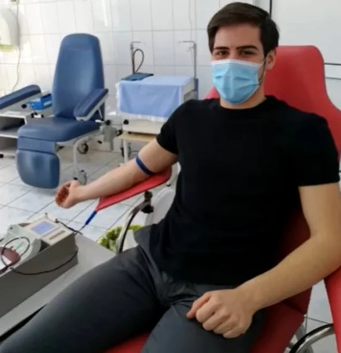 Patrick Mitroi a donat sânge pentru prima dată, chiar de ziua lui
