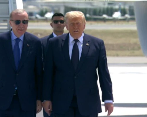 Erdogan l-a primit pe Trump la Ankara  FOTO: captură CNN Turcia