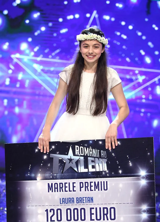 Laura Bretan  a câştigat  «Românii  au talent»  după succesul  din SUA