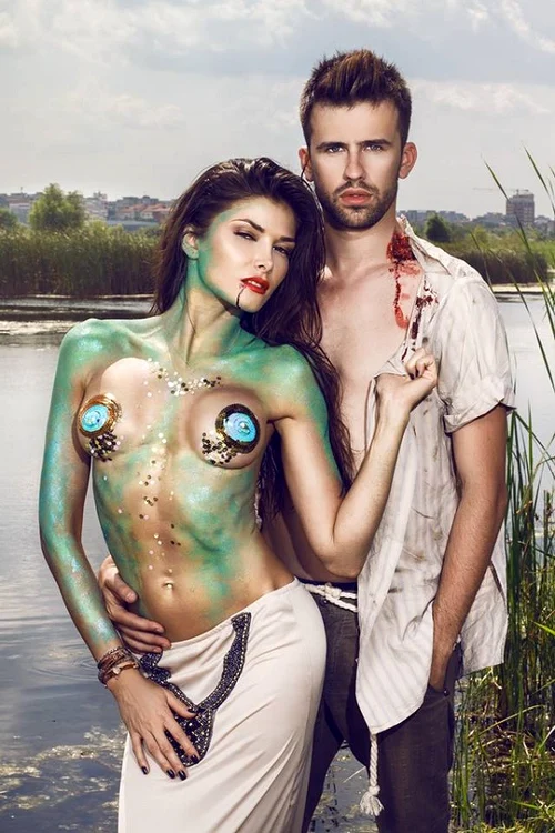 Alina Puşcaş, "vampirul erotic" care l-a muşcat pe Florin Ristei. FOTO: TABU