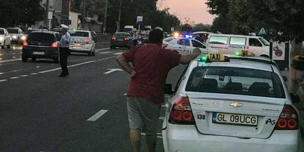 Imagine de la locul „atentatului” din Galaţi FOTO C.C.
