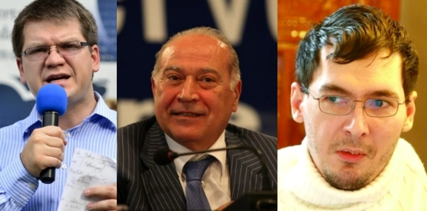 Mihail Neamţu (dreapta), Dan Voiculescu, Iulian Crăciun (stânga) FOTO Adevărul