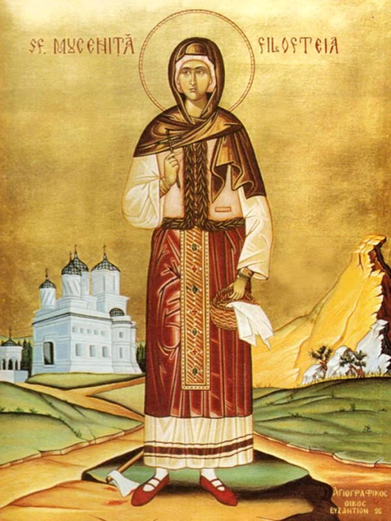 Sfânta Muceniţă Filofteia a trăit în secolul al XIII-lea. (Sursa foto: sfanta-filofteia.ro)