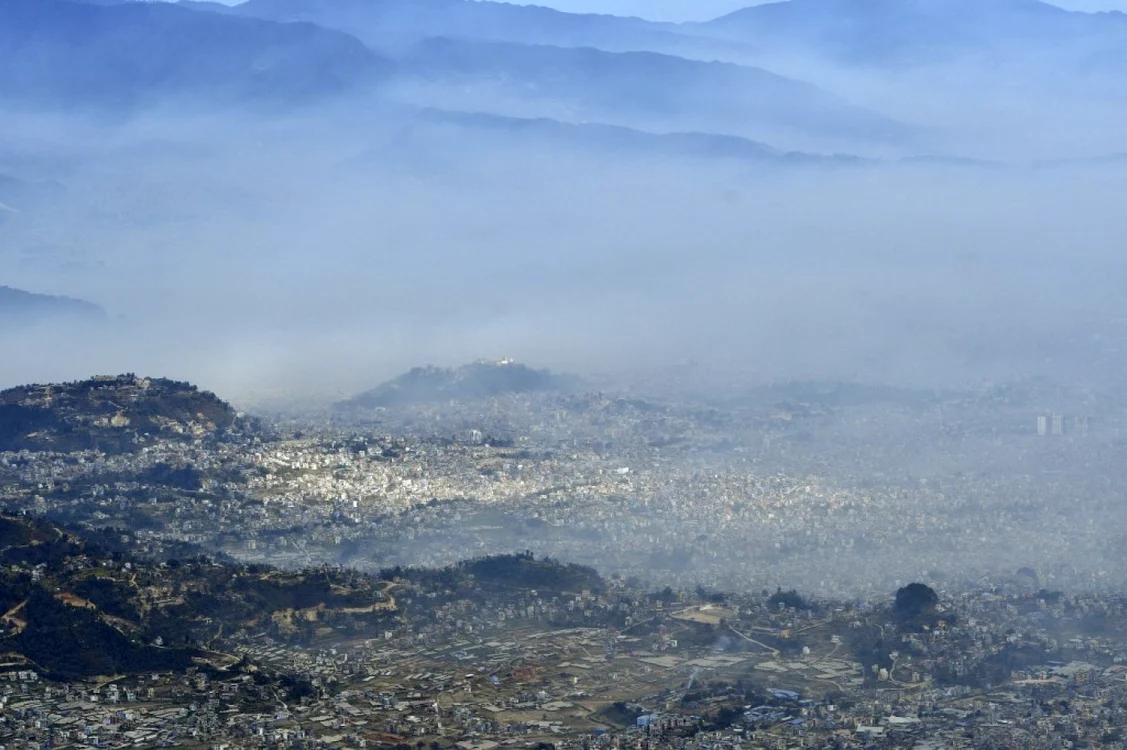 Smog deasupra Kathmandu, Nepal Foto AFP