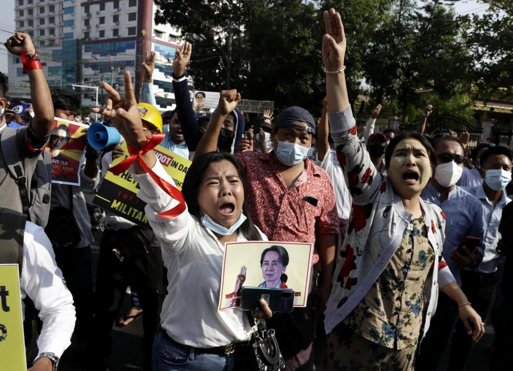 Protest Myanmar FOTO EPA-EFE