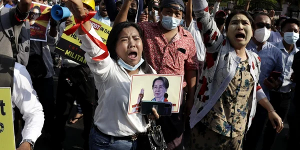 Protest Myanmar FOTO EPA-EFE
