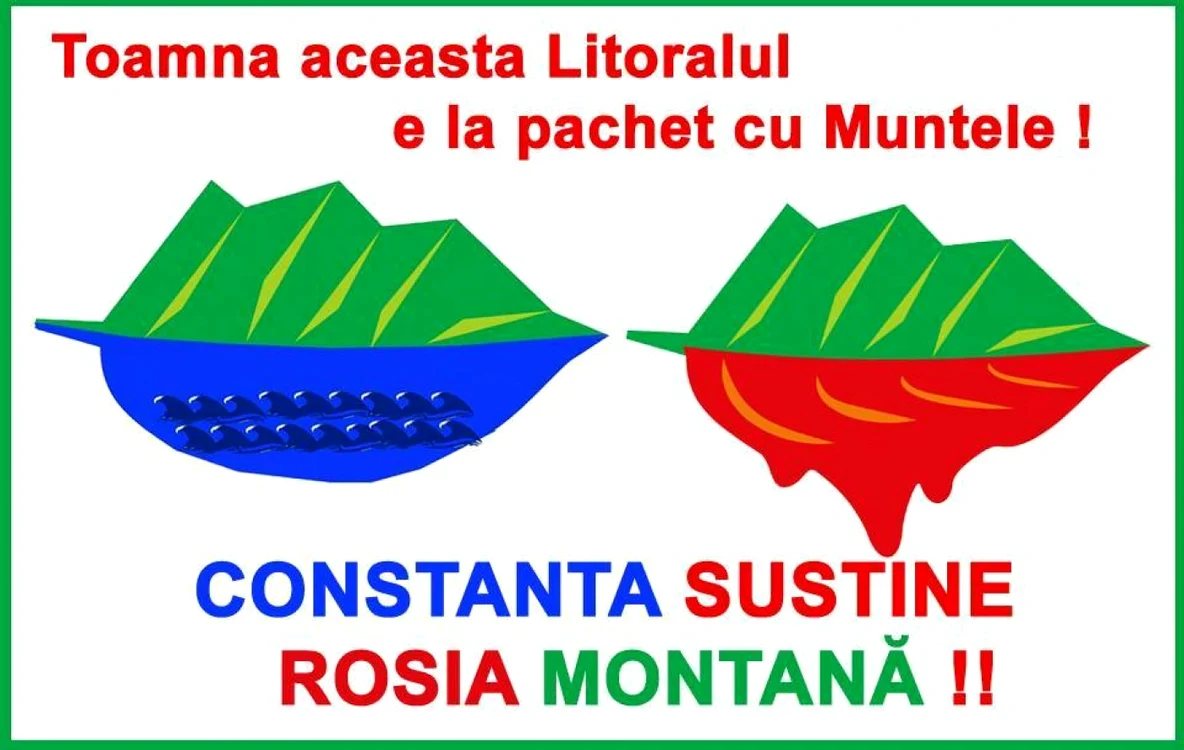 Logo „Constanţa susţine Roşia Montană“ FOTO Paula Anastasia Tudor