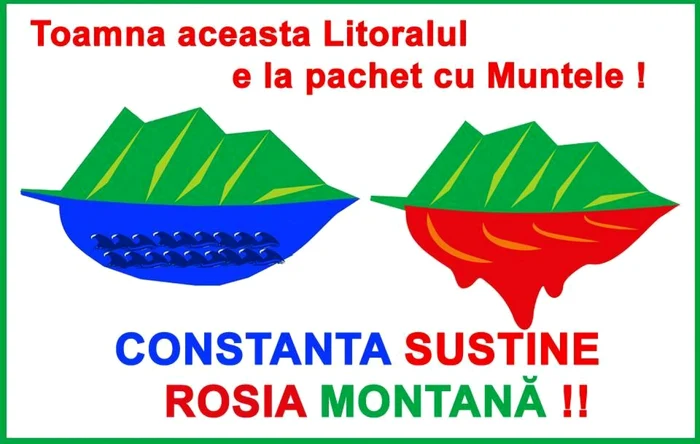 Logo „Constanţa susţine Roşia Montană“ FOTO Paula Anastasia Tudor