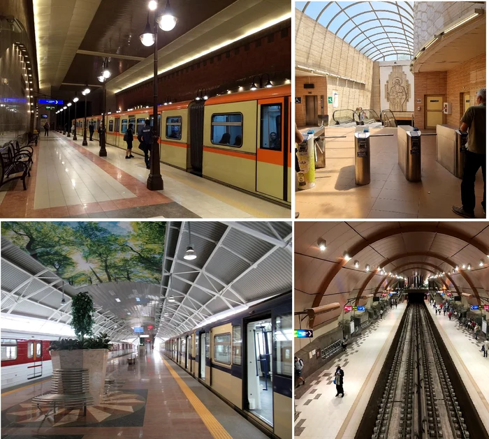 Metroul din Sofia Bulgaria Colaj 