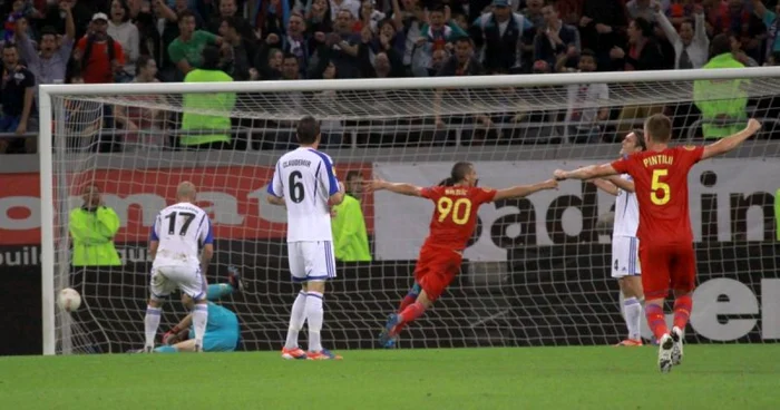 Golul cu care Steaua a câștigat meciul cu Copenhaga * Foto: Marian Burlacu