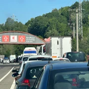 Valea Prahovei DN1 blocată în urma devierii circulației de pe DN7 Valea Oltului Foto Florentin Gust Facebook