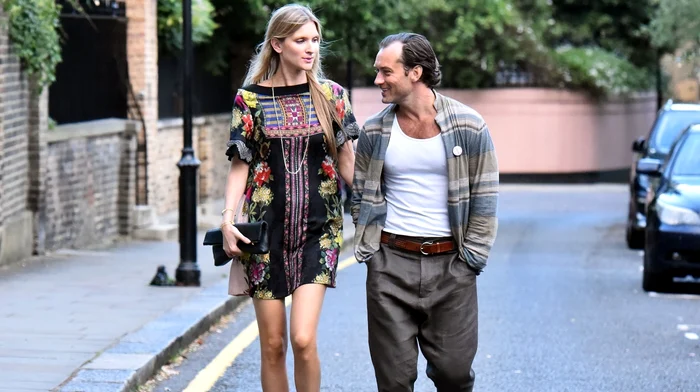 Jude Law și Phillipa, într-o fotografie mai veche, pe când amândoi erau la patru ace