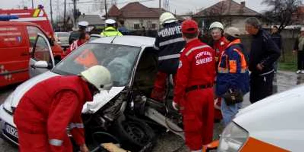 Accident rutier petrecut la Râureni, la intrarea în Râmnicu Vâlcea