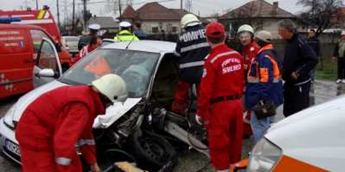 Accident rutier petrecut la Râureni, la intrarea în Râmnicu Vâlcea