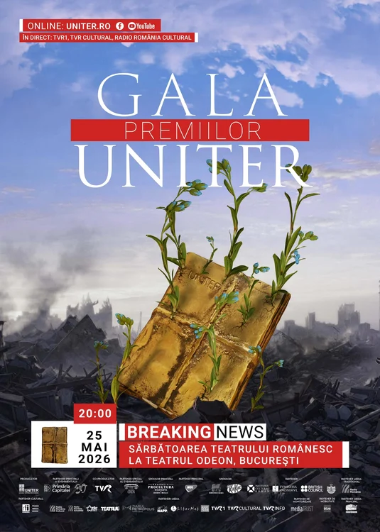 Gala Premiilor UNITER 2026 are loc luni, la Teatrul Odeon. FOTO: Facebook 