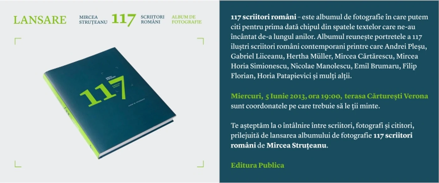 Lansarea albumului de fotografie 117 scriitori români jpeg