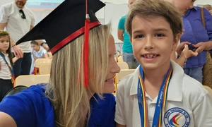 Andrei-Ioan, fiul Ioanei Maria Moldovan, a terminat clasa pregătitoare foto: arhiva personală 