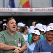Grevă de avertisment de două ore a personalului de la spitalul de urgență Floreasca organizată de federația Sanitas, în București, 20 iulie 2026 Inquam Photos George Călin (3) jpeg