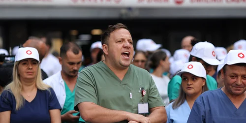 Grevă de avertisment de două ore a personalului de la spitalul de urgență Floreasca organizată de federația Sanitas, în București, 20 iulie 2026  Inquam Photos  George Călin (3) jpeg