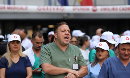Grevă de avertisment de două ore a personalului de la spitalul de urgență Floreasca organizată de federația Sanitas, în București, 20 iulie 2026 Inquam Photos George Călin (3) jpeg