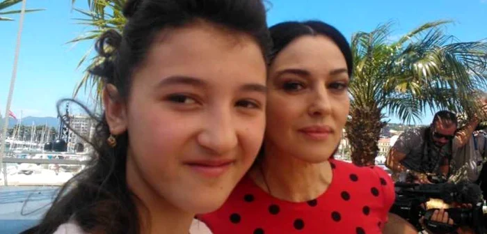 Alexandra maria Lungu, împreună cu Monica Belluci  FOTO: acebook