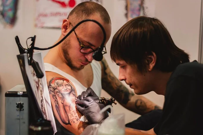 Opera de artă care a fost desemnată drept cel mai bun tatuaj din întreaga competiţie FOTO: Fabian Radu