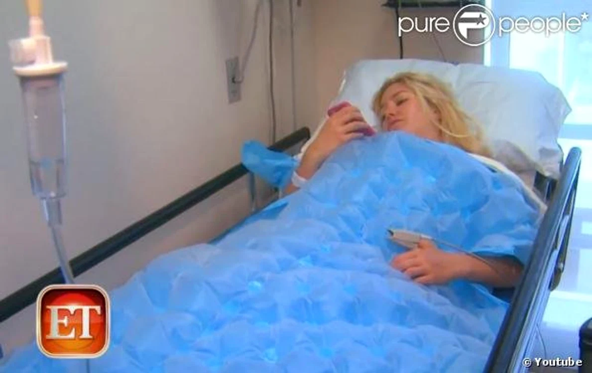 Heidi pe patul de spital (twitter)