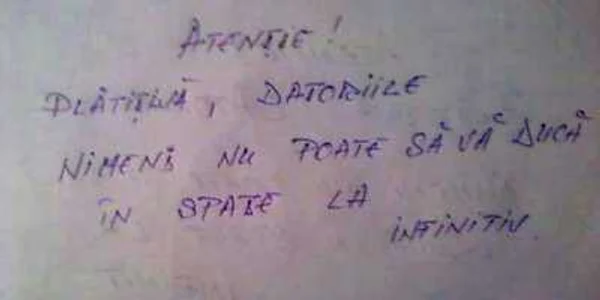 Mesajul în care infinitul se contopeşte cu infinitivul