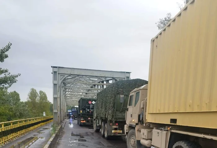 Circulația este blocată în zonă FOTO: Direcția Drumuri și Poduri Buzău